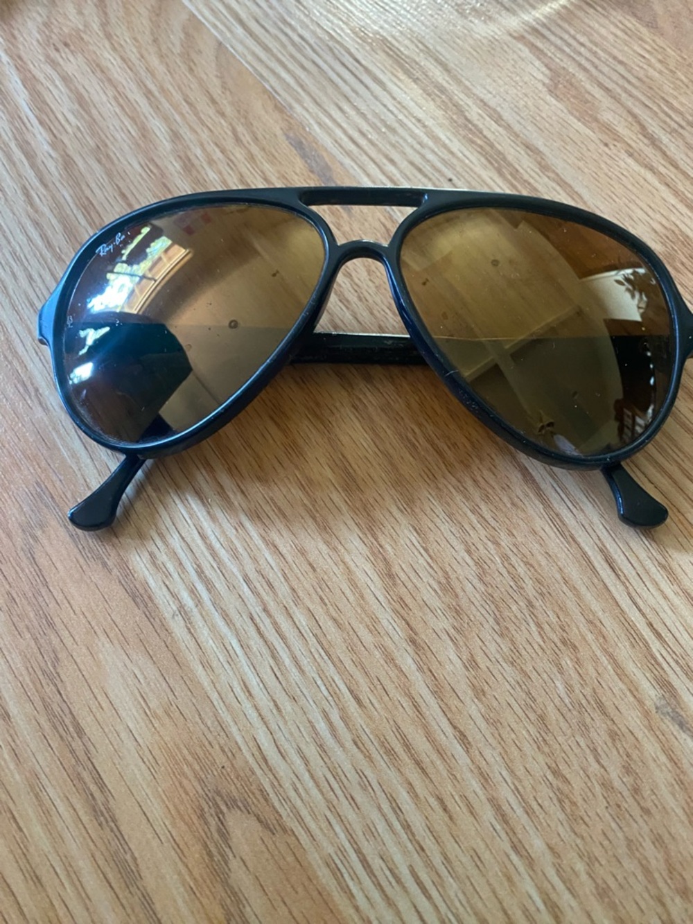 Three Black Aviator Sunglasses with Brown/Amber Lenses - Picture 2 of 16